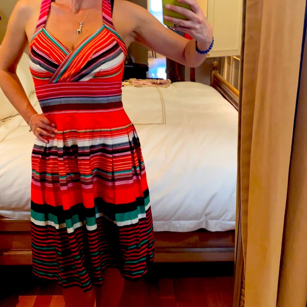 Calvin Klein Colorful Summer Strip Dress